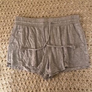 Grey target sleep shorts with pockets  size small
